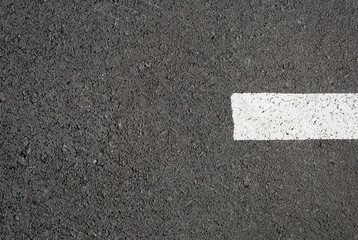 New asphalt texture with white dashed line