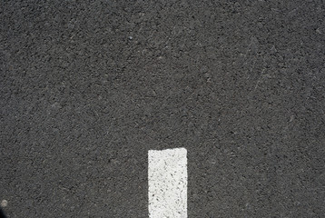 New asphalt texture with white dashed line