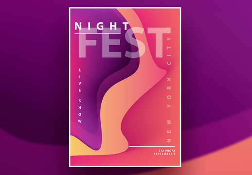 Colorful Abstract Poster Layout
