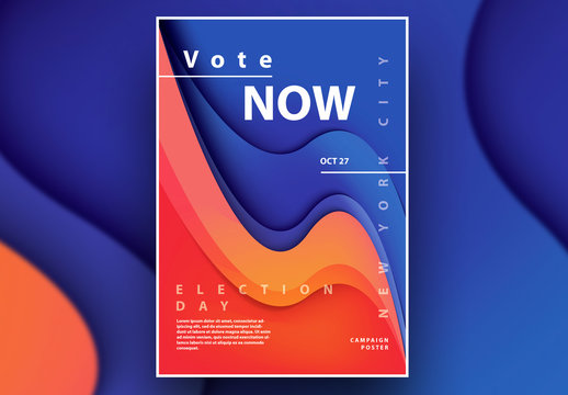 Modern Abstract Campaign Poster Layout