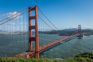 A view of the Golden Gate from up high. 