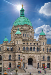 Fototapeta na wymiar VICTORIA, BRITISH COLUMBIA - May 18, 2017: Victoria is the capital city of the Canadian province of British Columbia, located on the southern tip of Vancouver Island off Canada's Pacific coast.
