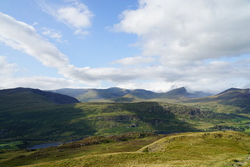 Mountains and Sky with Clouds 