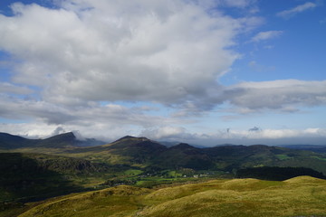 Mountains and Sky with Clouds 