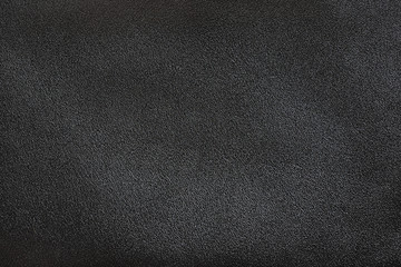 Black genuine leather texture background, surface