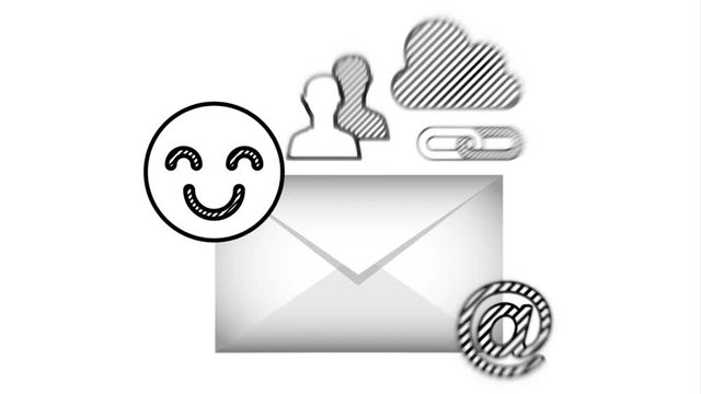 social media marketing with envelope email