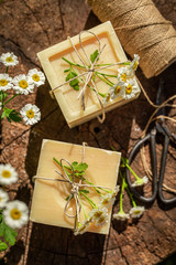 Healthy and natural chamomile soap good for skin