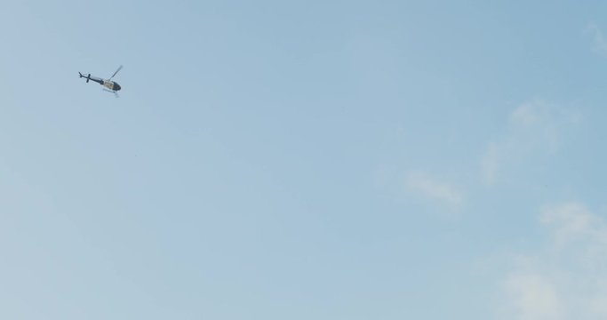 Slow motion of helicopters in Los Angeles, California