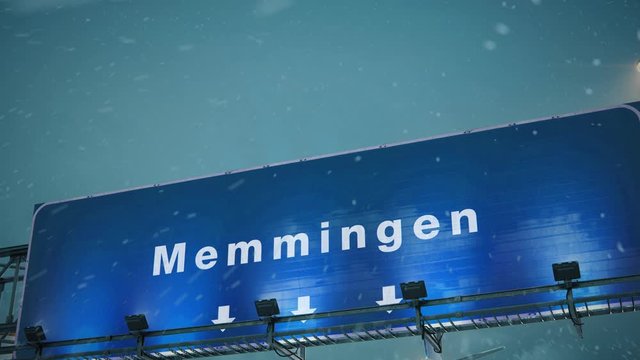 Airplane Landing Memmingen in Christmas