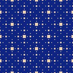 Simple vector minimalist geometric seamless pattern with small squares, dots