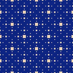  Eenvoudig vector minimalistisch geometrisch naadloos patroon met kleine vierkantjes, stippen © Olgastocker