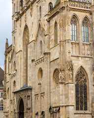 Details from the roof and tower of the Stephansdom -St Stephans's church. Vienna, Austria.