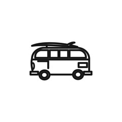 Old Style Minivan Ridingline icon. Elements of life style illustration icons. Signs, symbols can be used for web, logo, mobile app, UI, UX