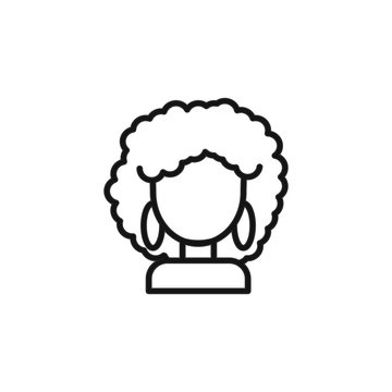 Afro woman discoline icon. Elements of life style illustration icons. Signs, symbols can be used for web, logo, mobile app, UI, UX