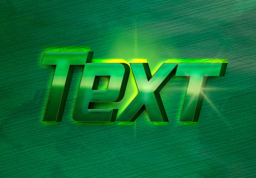 Green Superhero Style Text Effect