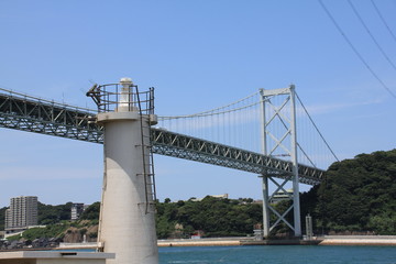 関門橋と門司埼灯台
