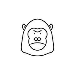 gorilla line icon. Element of jungle for mobile concept and web apps illustratio