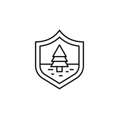 security, tree, jungle line icon. Element of jungle for mobile concept and web a