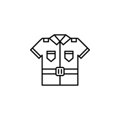 shirt. Jungle line icon. Element of jungle for mobile concept and web apps illus
