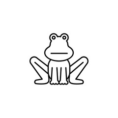frog line icon. Element of jungle for mobile concept and web apps illustration.