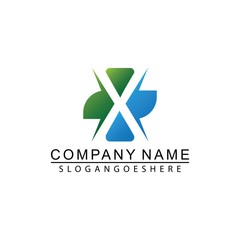 Letter X Medical Healthcare Hospital Logo