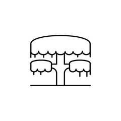 jungle, tree line icon. Element of jungle for mobile concept and web apps illust