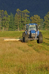 mowing pasture