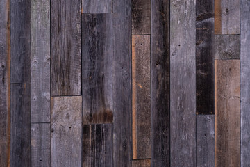 Old Pieces Of Wooden Planks Of Barn Wall. Wood Plank Wall Background For Design And Decoration.
