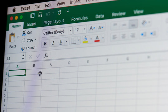 Microsoft office excel spreadsheet