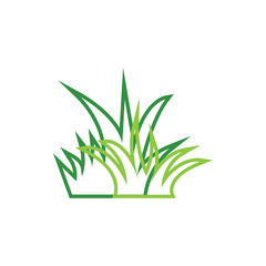 Obraz premium Green grass graphic design template vector isolated