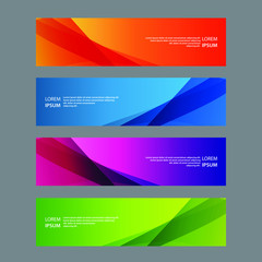 Naklejka premium Vector Abstract design banner web template