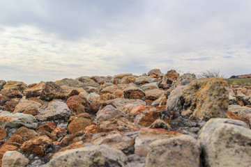 Obraz premium rocks in the blue sky background