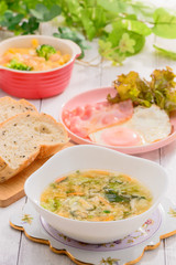 野菜スープ　朝食イメージ