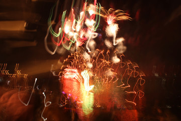 christmas decoration with burning candle