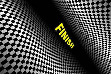 Checkered flag, racing flag isolated on black vector eps10