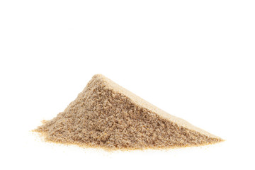 Pile of sand isolated on white background for summer design and nature summer season background