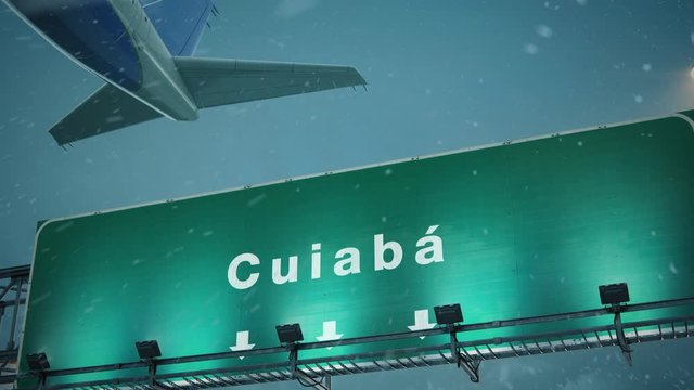 Airplane Takeoff Cuiaba in Christmas