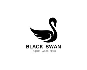 Swan logo Template vector illustration design