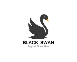 Swan logo Template vector illustration design