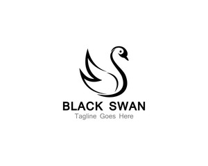 Fototapeta na wymiar Swan logo Template vector illustration design