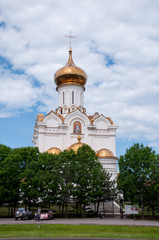 Fototapeta na wymiar Russia, Khabarovsk, June 2019 Church of the Holy Martyr Grand Duchess Elisaveta in Khabarovsk