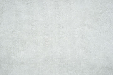 Fototapeta na wymiar White natural cotton towel background, closeup photo texture