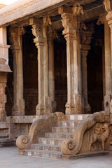 Beautiful Stone carving Pillars in Hindu Temple