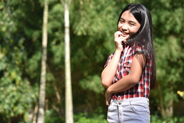 A Bashful Beautiful Filipina Person