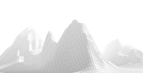 Illustration of terrain, mountains, desert, sand dune ,The Earth's background concept