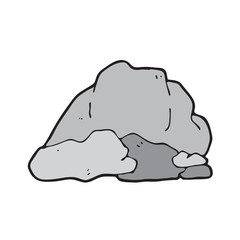 digitally drawn illustration stone design. hand drawing style