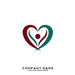 Creative people logo design template