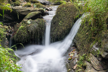 Waterfall in a north Cornwall valley