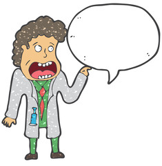 Obraz premium digitally drawn illustration doctor and speech bubble design. hand drawing texture style