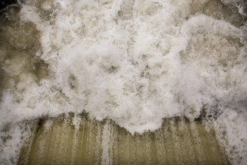 Stormy streams of water